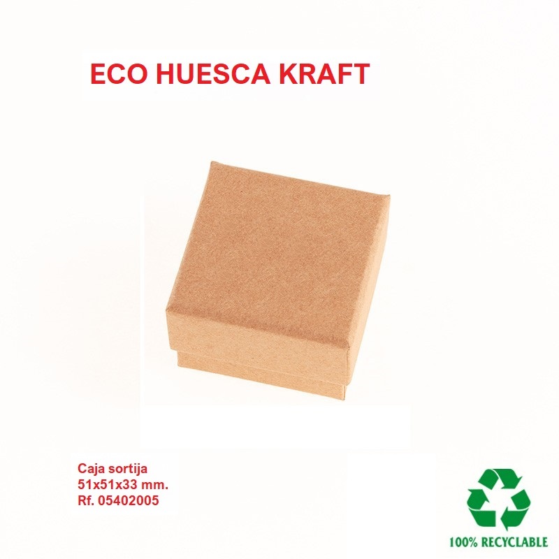 Eco KRAFT box ring 51x51x33 mm.